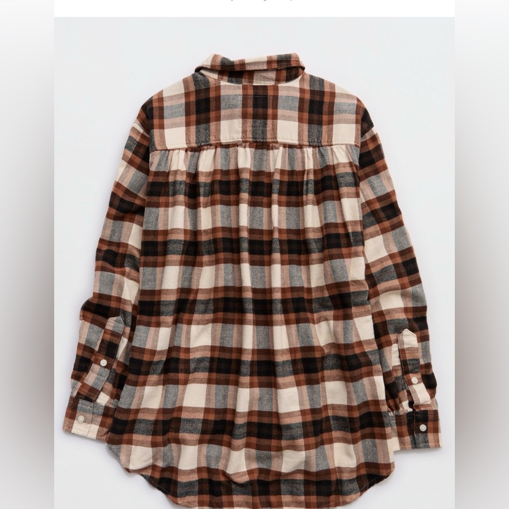 ⭐️NWOT⭐️ Aerie Anytime Fave Flannel Button Down Shirt - Picture 5 of 8